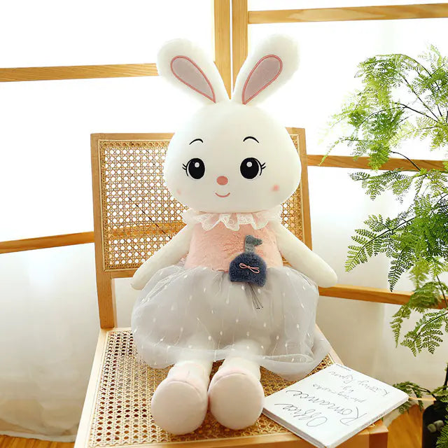 Kawaii Cartoon Rabbit Plush Toy for Kids' Bedroom Decor