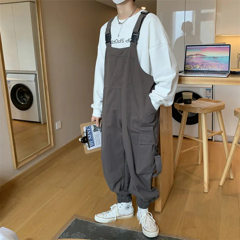 Men's Casual Stretch Workwear Pants with Straps