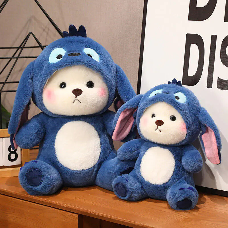 Blue Transforming Bear Plush Toy - Strawberry Bear