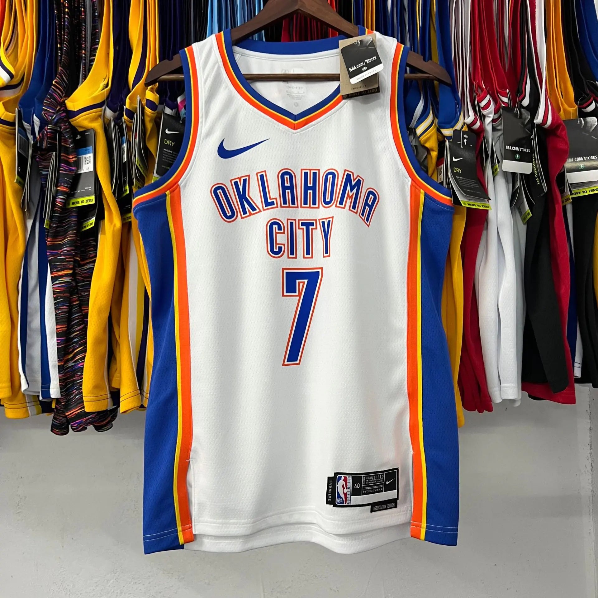 NBA 23 Season Thunder Team Jerseys: Durant, George, Harden, Anthony, Paul