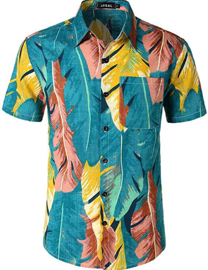 Men's 3D Digital Print Short Sleeve Shirt