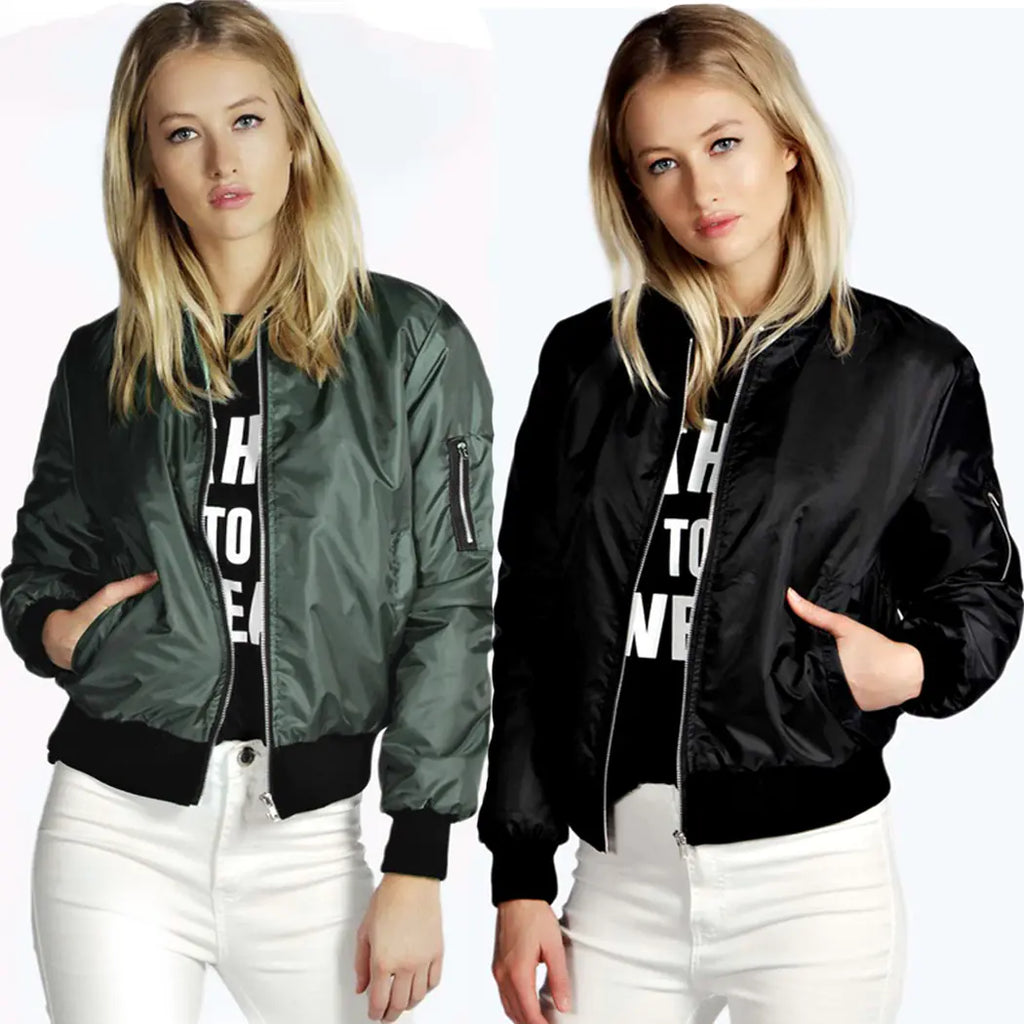 Trendy Short Zip Top with Jacket for Women
