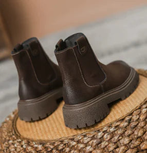 Women's Retro Martin Boots with Thick Sole and Heel