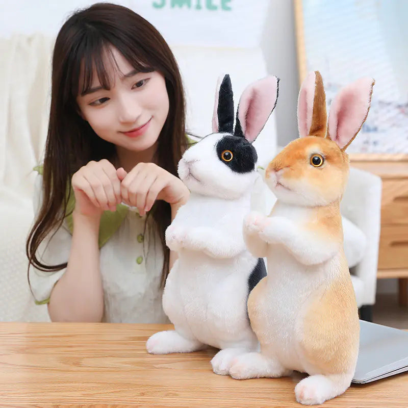 Realistic Kawaii Long-Eared Rabbit Plush Toy
