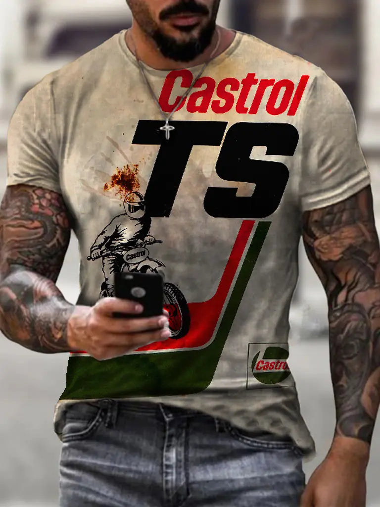 Men's Short Sleeve T-Shirt 3D Digital Print GULF