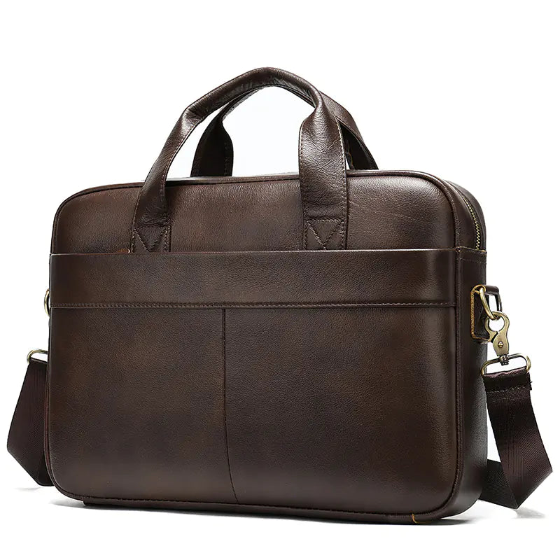 Classic Genuine Leather Men's Briefcase for Laptop