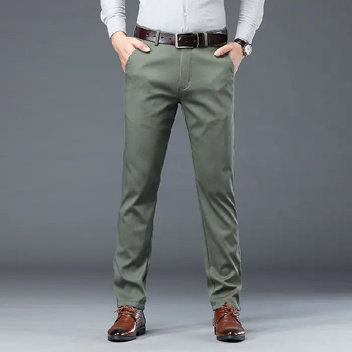 Men's Loose Straight Stretch Pants for Business Activities