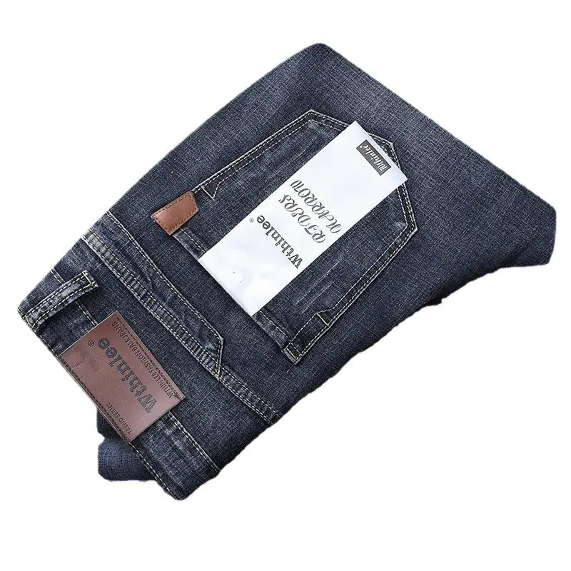 Wthinlee Men's Loose Fit Stretch Denim Business Pants