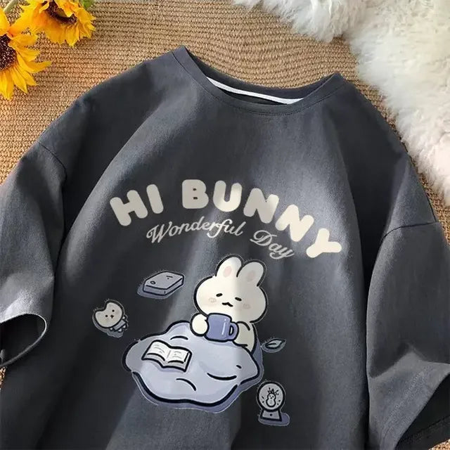 Trendy Short Sleeve Women's Cotton T-shirts