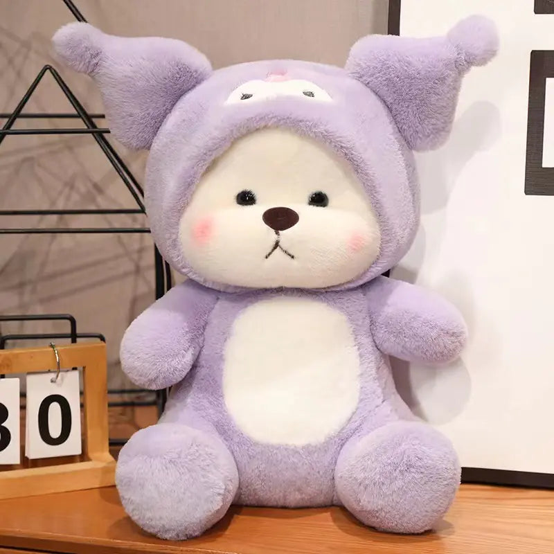 Blue Transforming Bear Plush Toy - Strawberry Bear