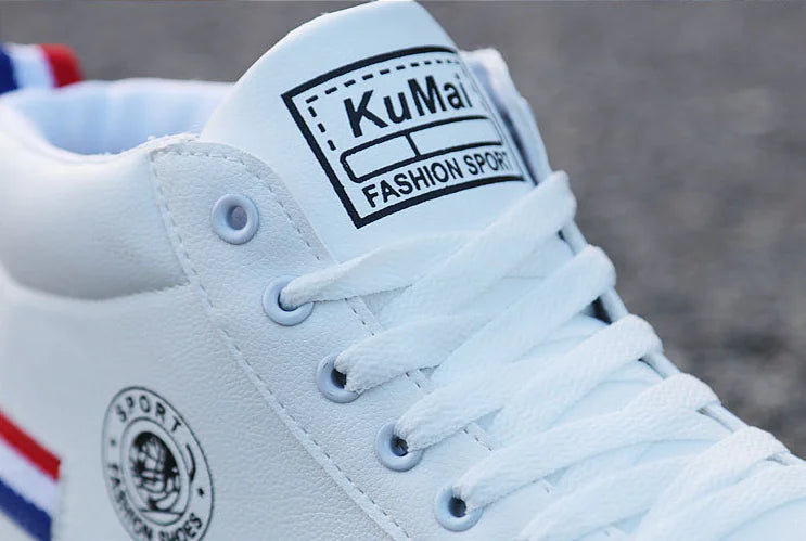 Trendy Casual High Top Sneakers - Korean British Style