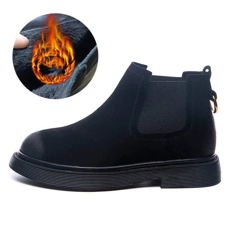 Botines Martin de cuero para mujer, botines gruesos al tobillo