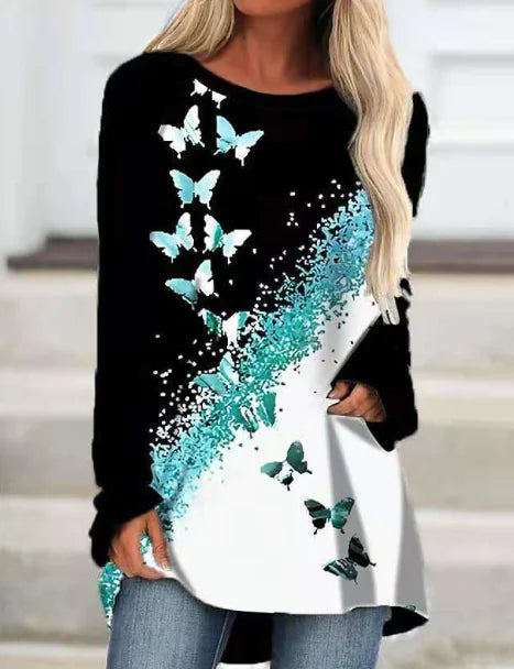 Women's Casual Butterfly Loose T-Shirt