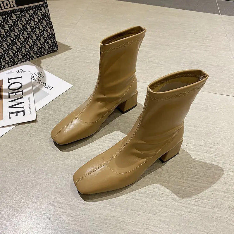 Botines Martin de mujer - Botines elegantes con tacón ancho