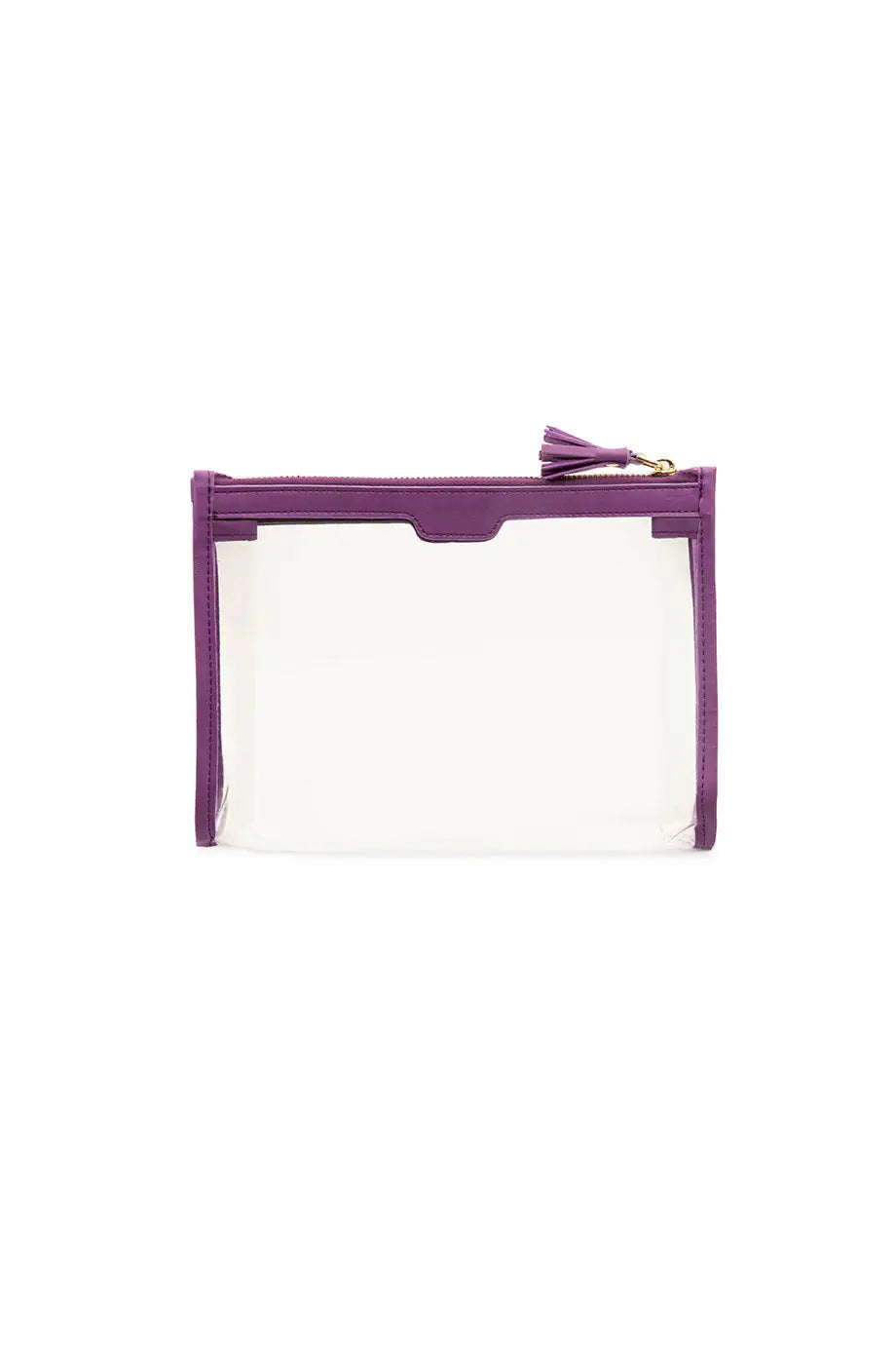 Case Look Women's Purple Detailed Transparent Clutch Tina 05