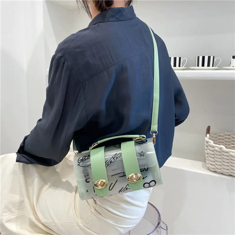 Trendy Women's Transparent Jelly Messenger Bag