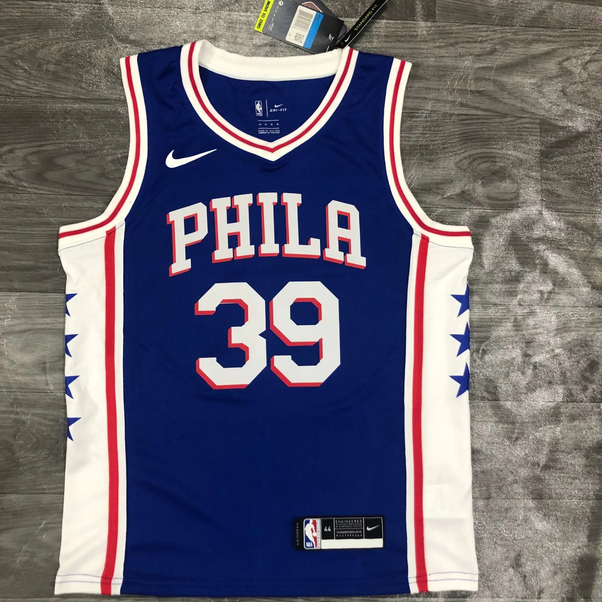 76ers V-Neck Blue Jerseys: Harden, Embiid & Simmons