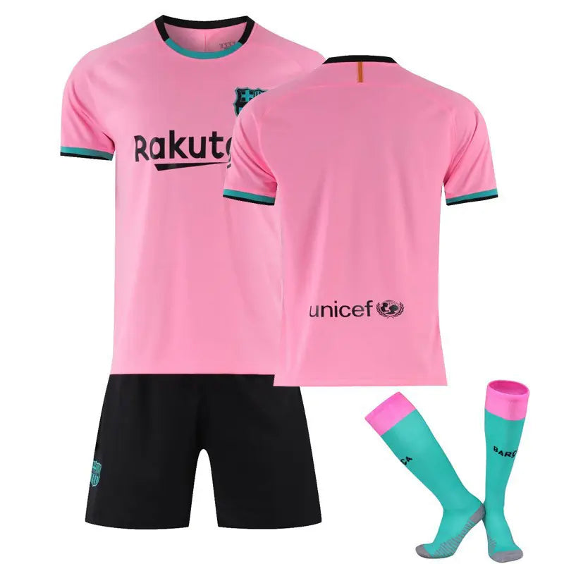 Kids' Messi 10 Barcelona Jersey Set for Soccer
