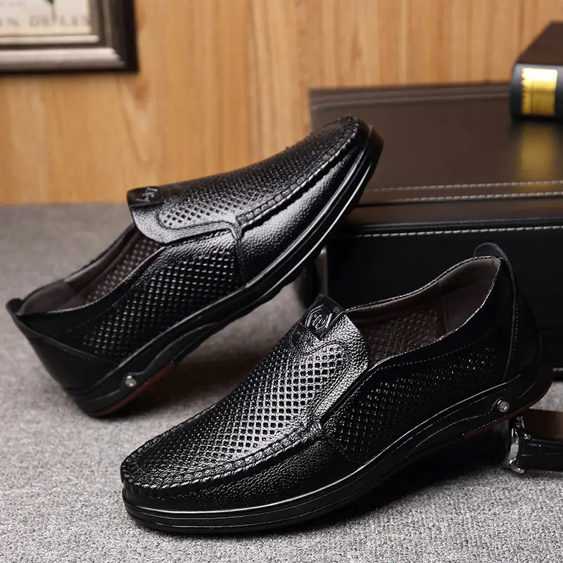Men's Genuine Leather Breathable Casual Shoes (Size 45-46)