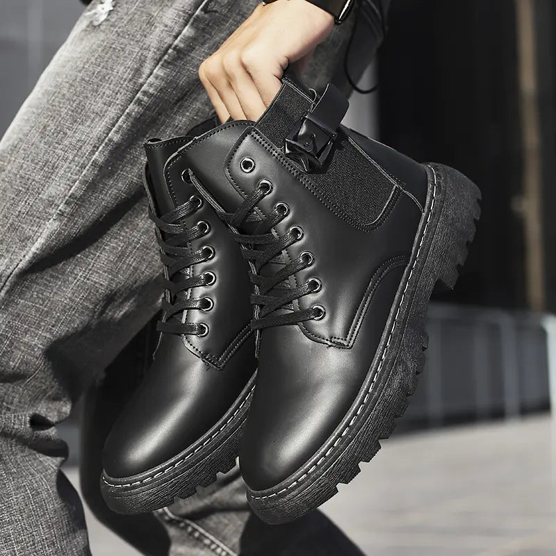 Martin British Style Men's High-Top Leather Boots