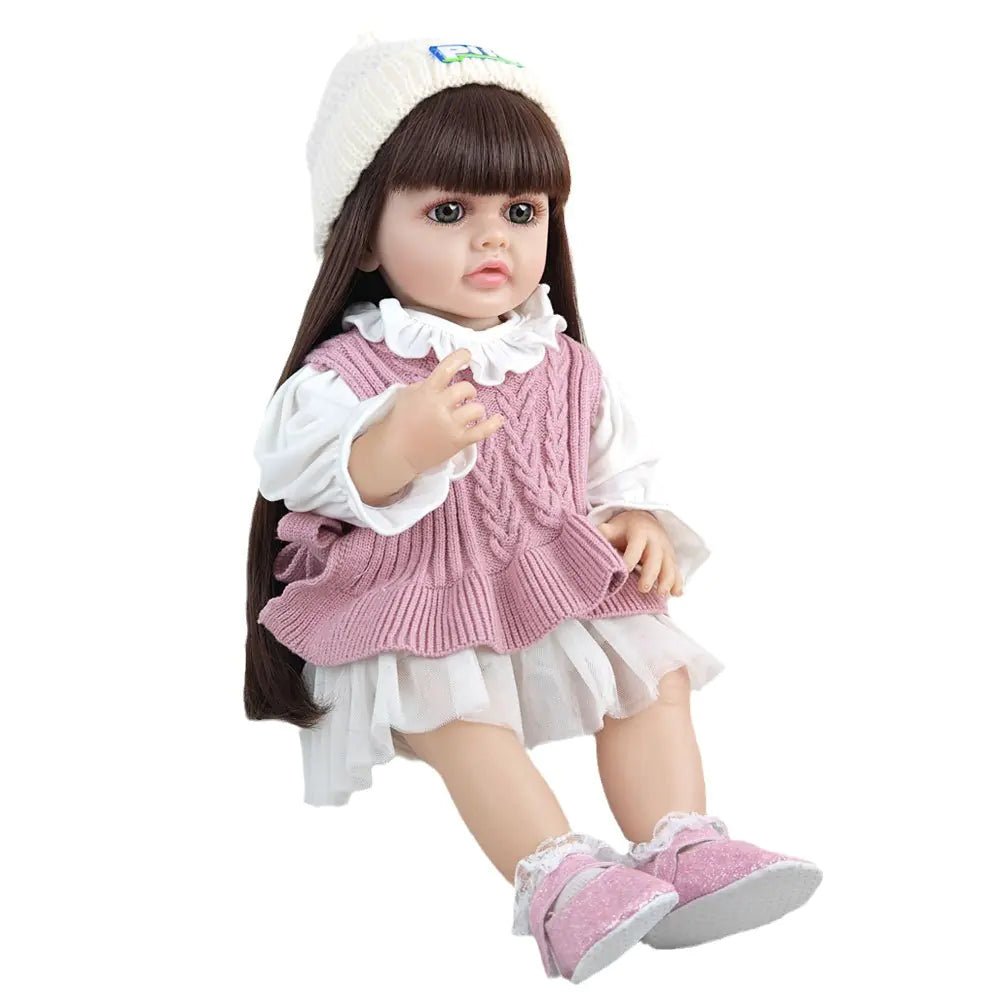 55cm Reborn Doll with Sweater Outfit for Girls