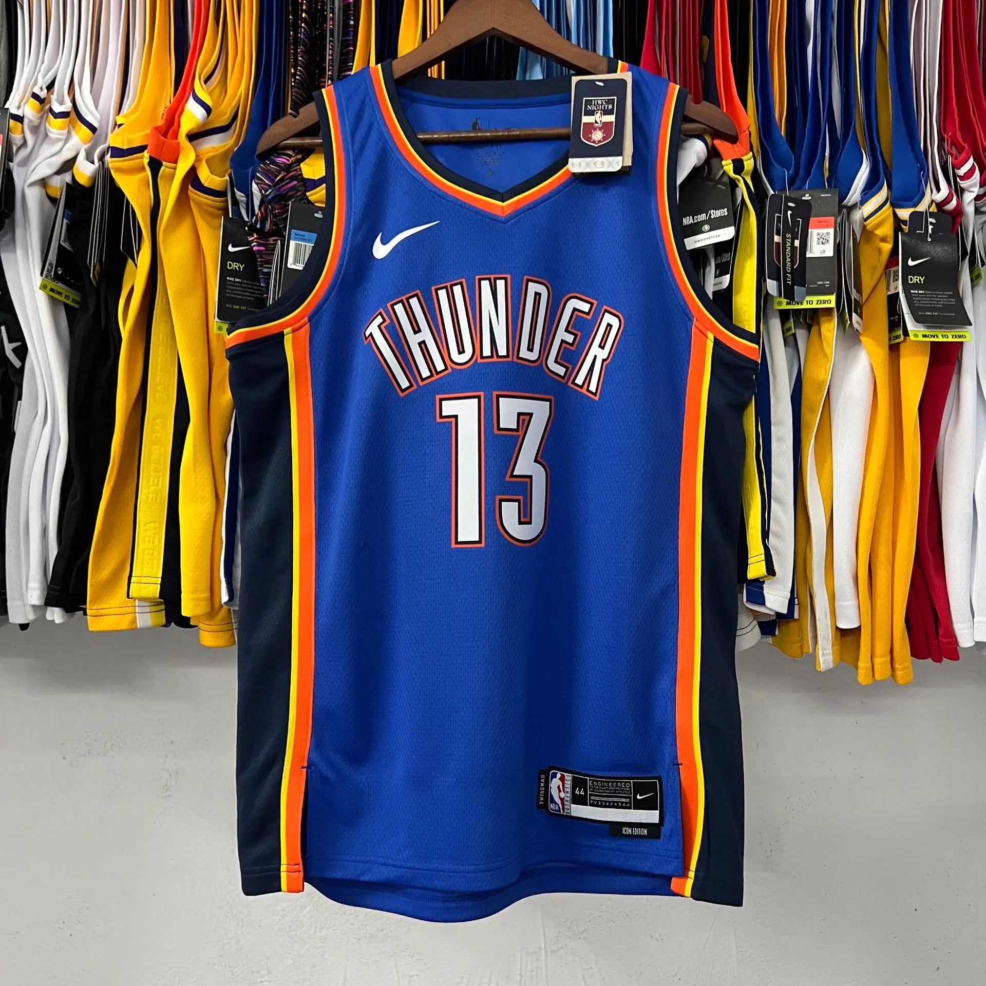 NBA 23 Season Thunder Team Jerseys: Durant, George, Harden, Anthony, Paul