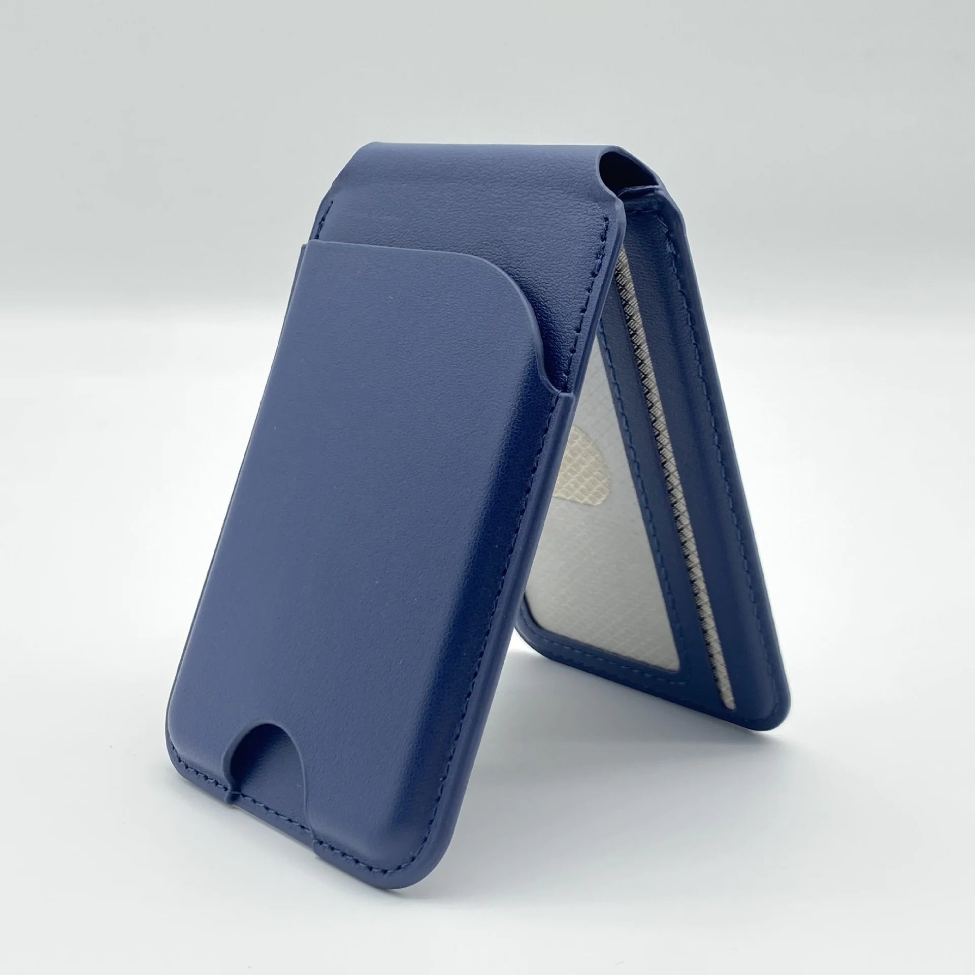 Leather Multi-functional Magnetic Bracket Card Holder