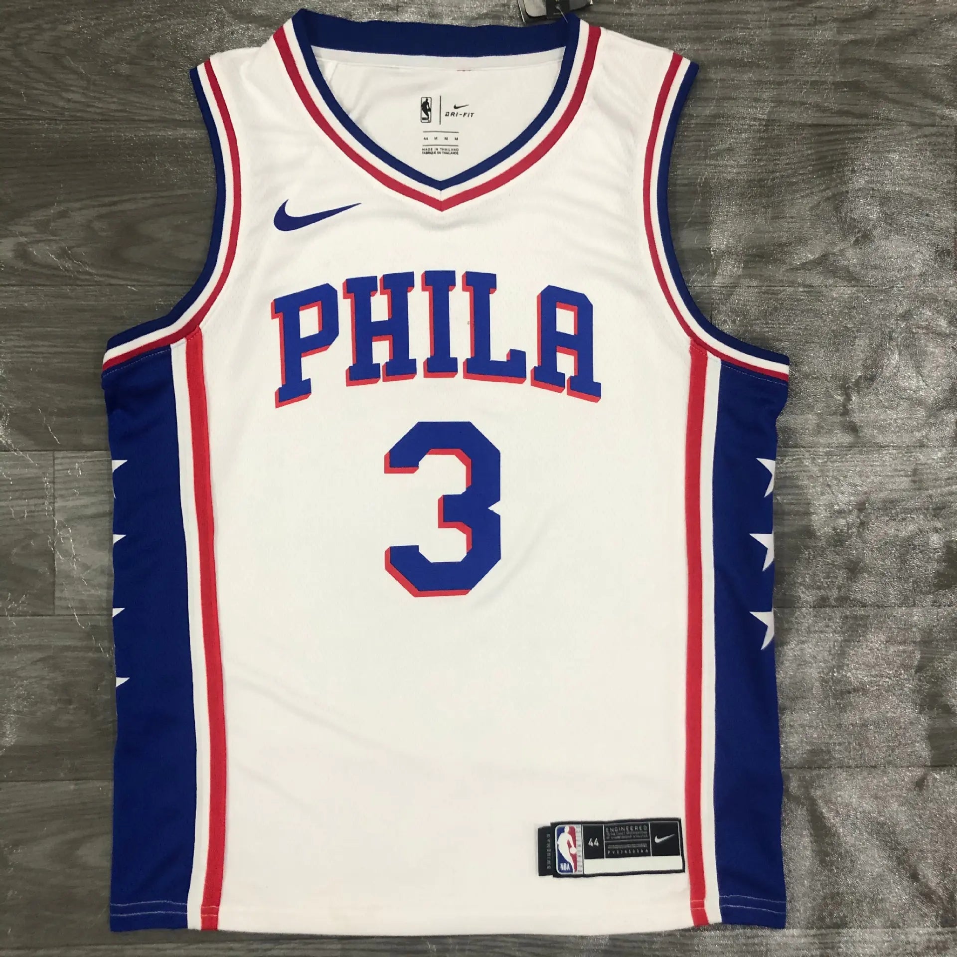 76ers V-Neck Blue Jerseys: Harden, Embiid & Simmons