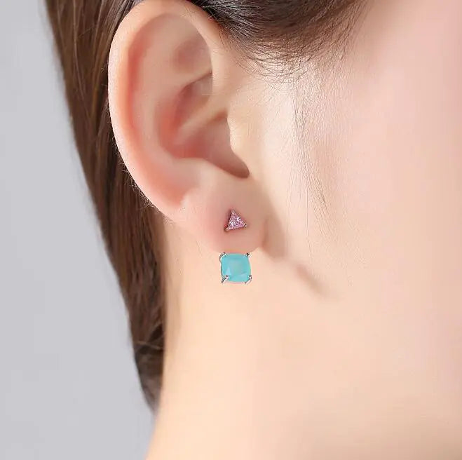 Lilac Flower Earrings, Haoshi Earrings, Diamond Earrings
