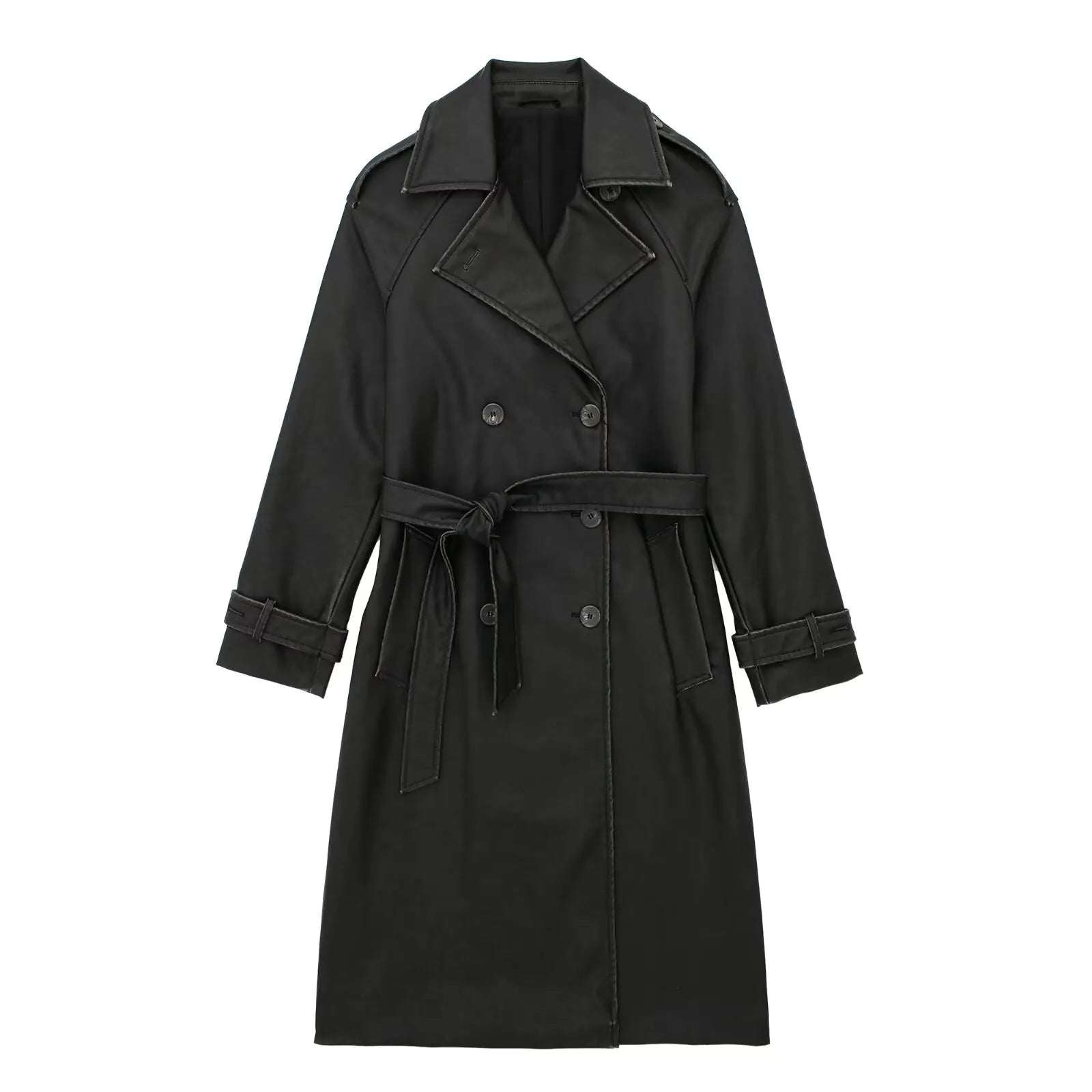 2023 Vintage Style Double-Breasted Trench Coat for Women