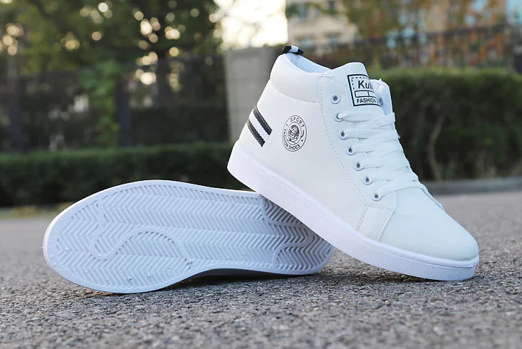 Trendy Casual High Top Sneakers - Korean British Style