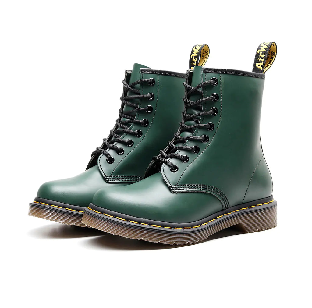 Women's Martin Boots - Trendy Leather Short Ankle Boots