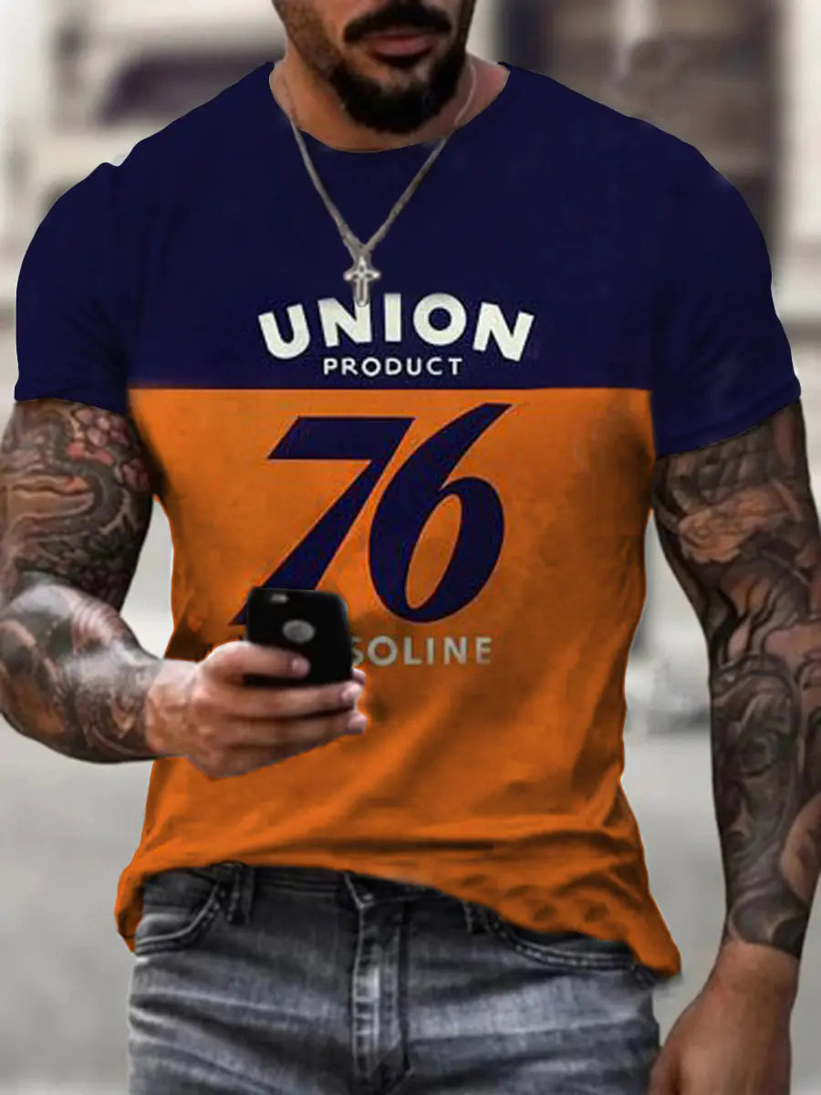 Men's Short Sleeve T-Shirt 3D Digital Print GULF