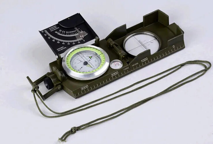 Compass and Inclination Meter with Degree Scale