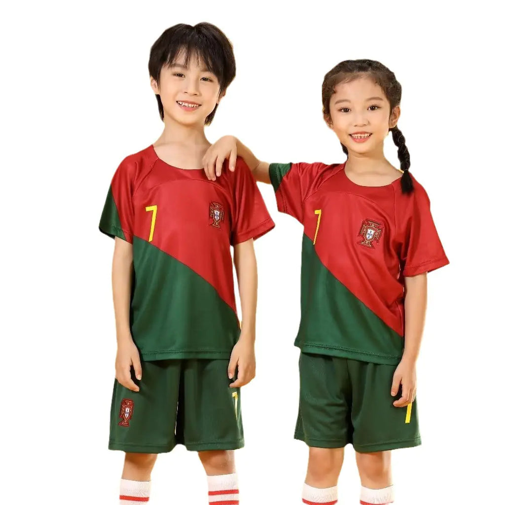 Portugal Home 22-23 Ronaldo #7 Soccer Jersey Set