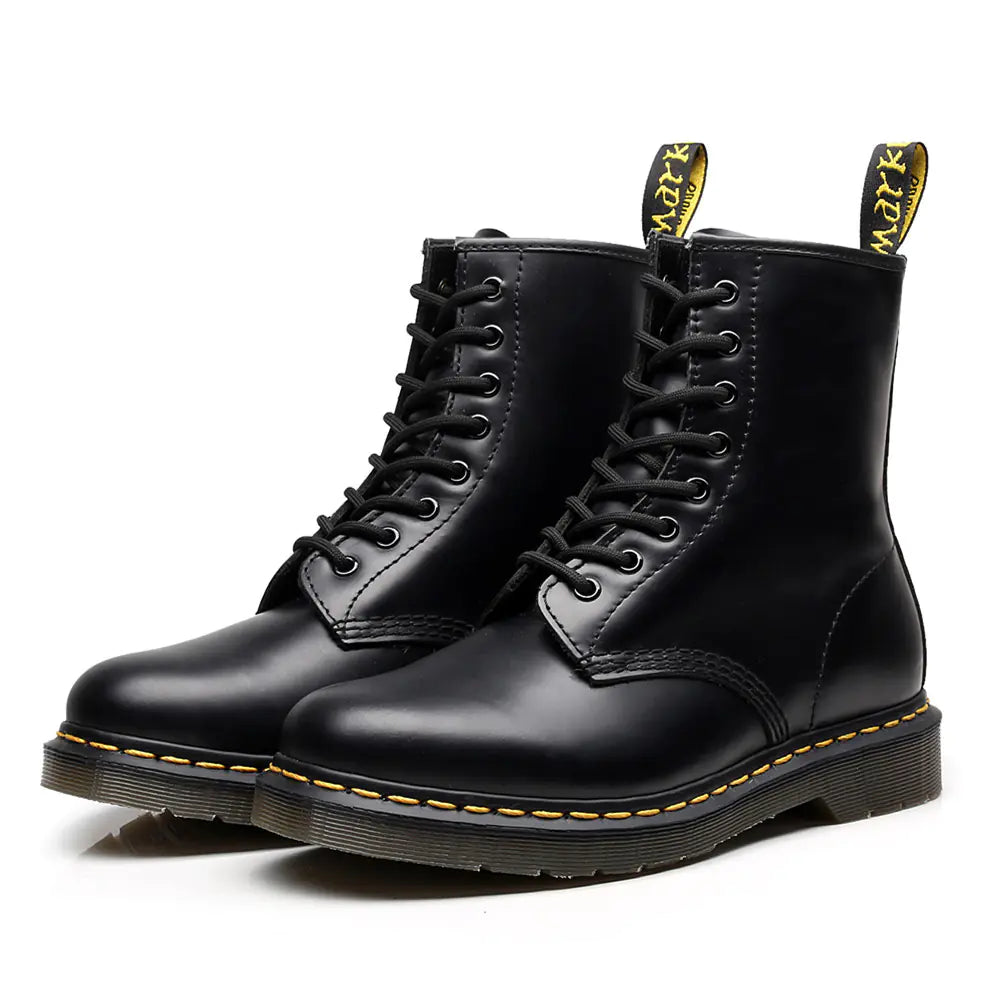 Women's Martin Boots - Trendy Leather Short Ankle Boots