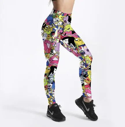 Fashion Printed Leggings for Women - Colorful Pencil Pants