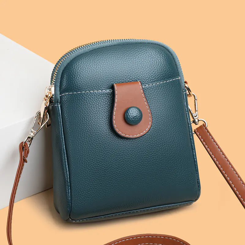 Fashionable Women's Soft Leather Crossbody Satchel Bag