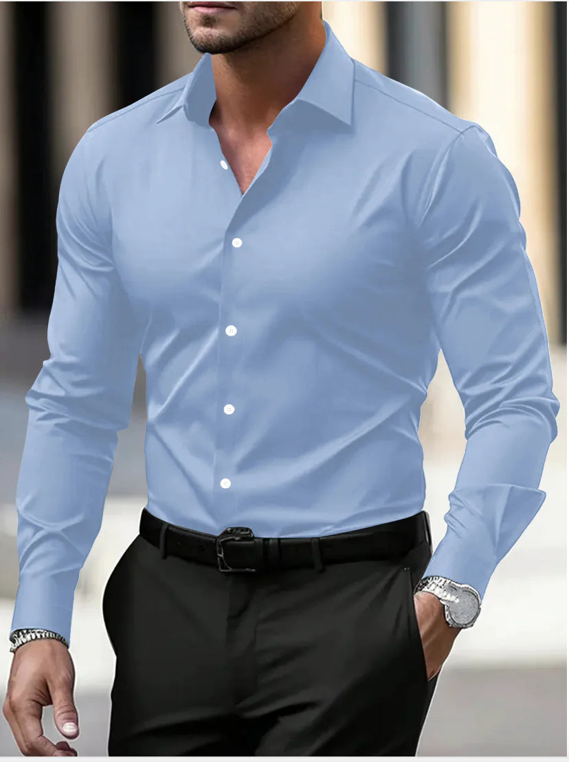 Men's Slim Fit Long Sleeve Shirt