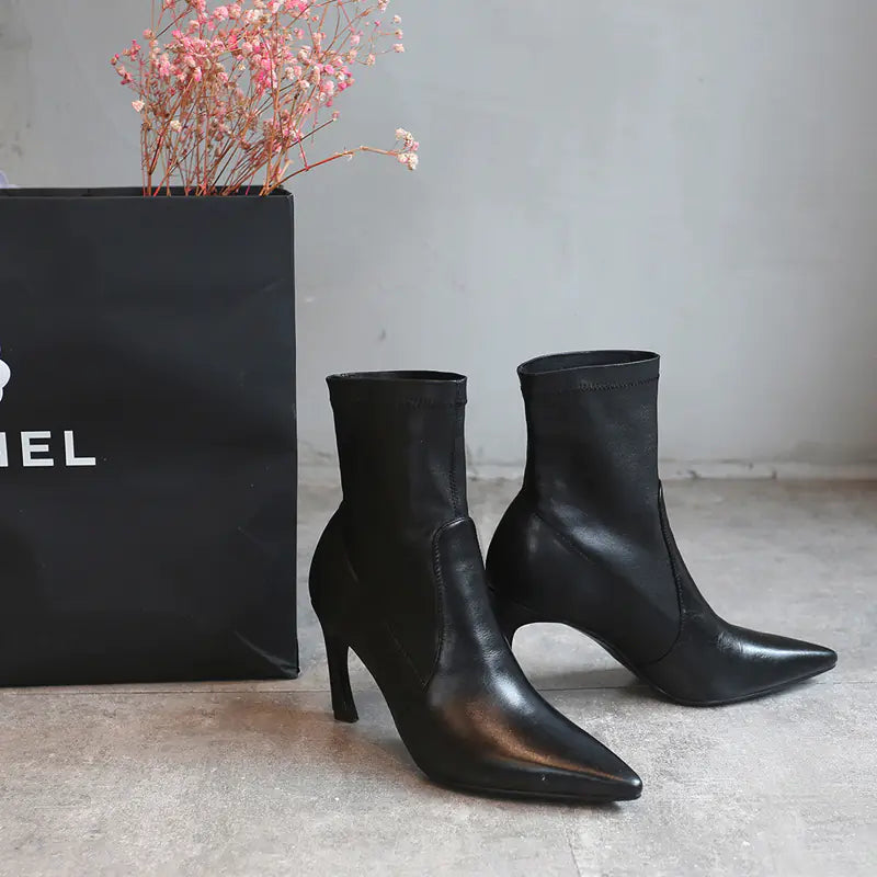 Botas Martin de tobillo de cuero auténtico para mujer