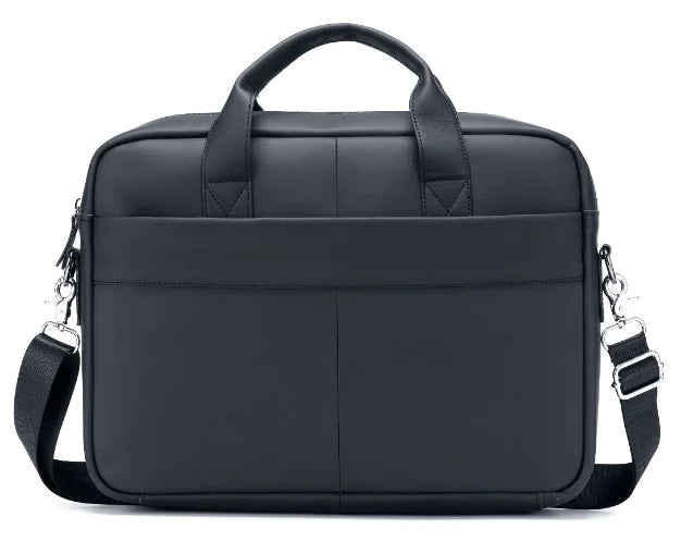 Genuine Leather Men's Briefcase for Laptop and Business