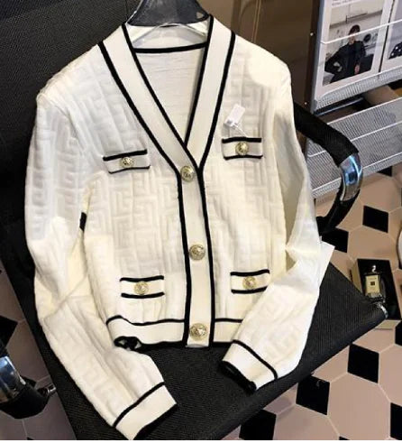 Jacquard Sweater Coat for Women (One Piece)
