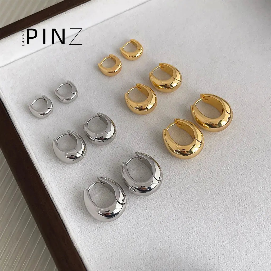 "Upgraded 18K Gold-Plated French Style Earrings"