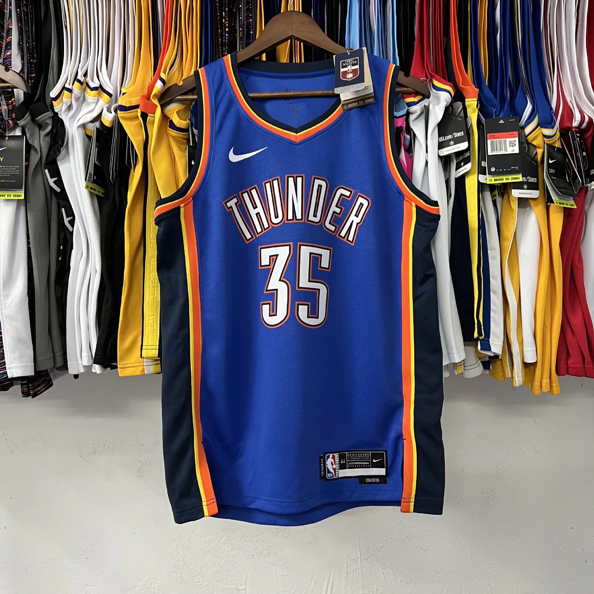NBA 23 Season Thunder Team Jerseys: Durant, George, Harden, Anthony, Paul