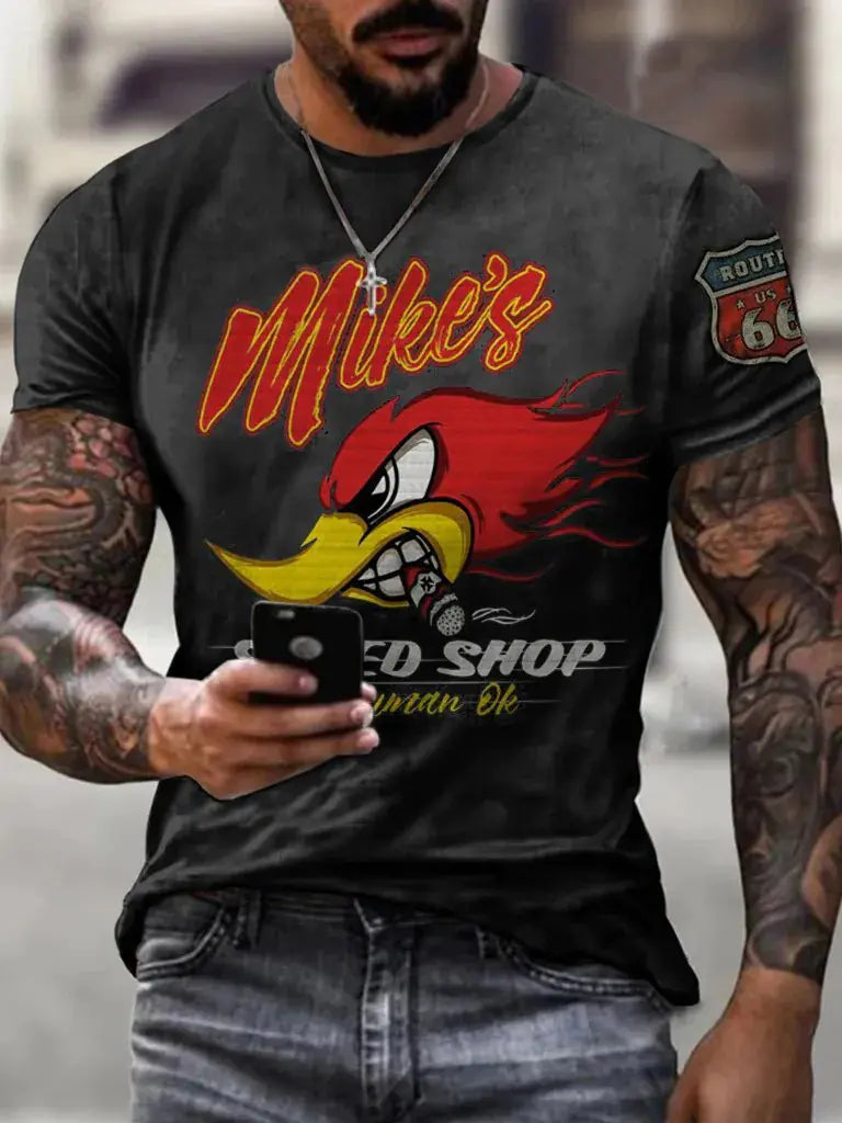 Men's Casual 3D Digital Print Short Sleeve T-Shirt