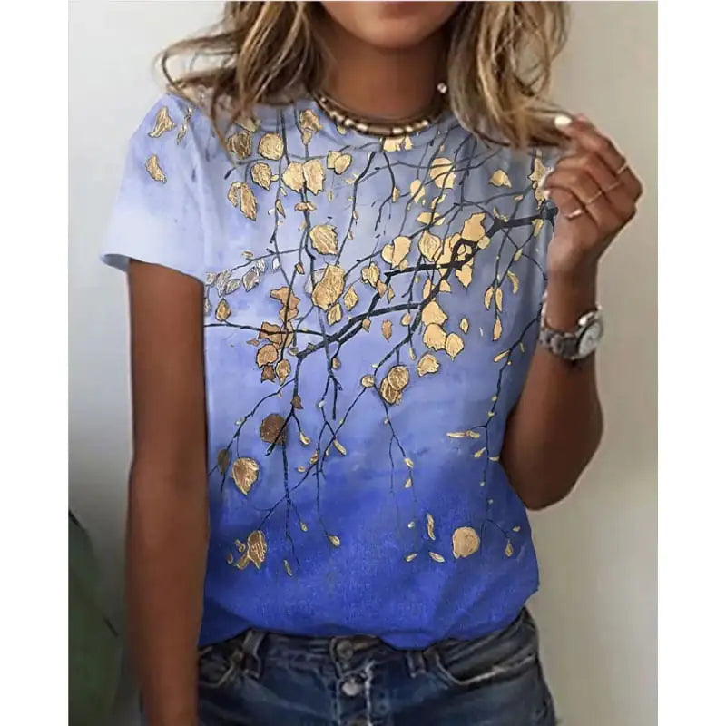 Floral Short Sleeve Women's T-Shirt