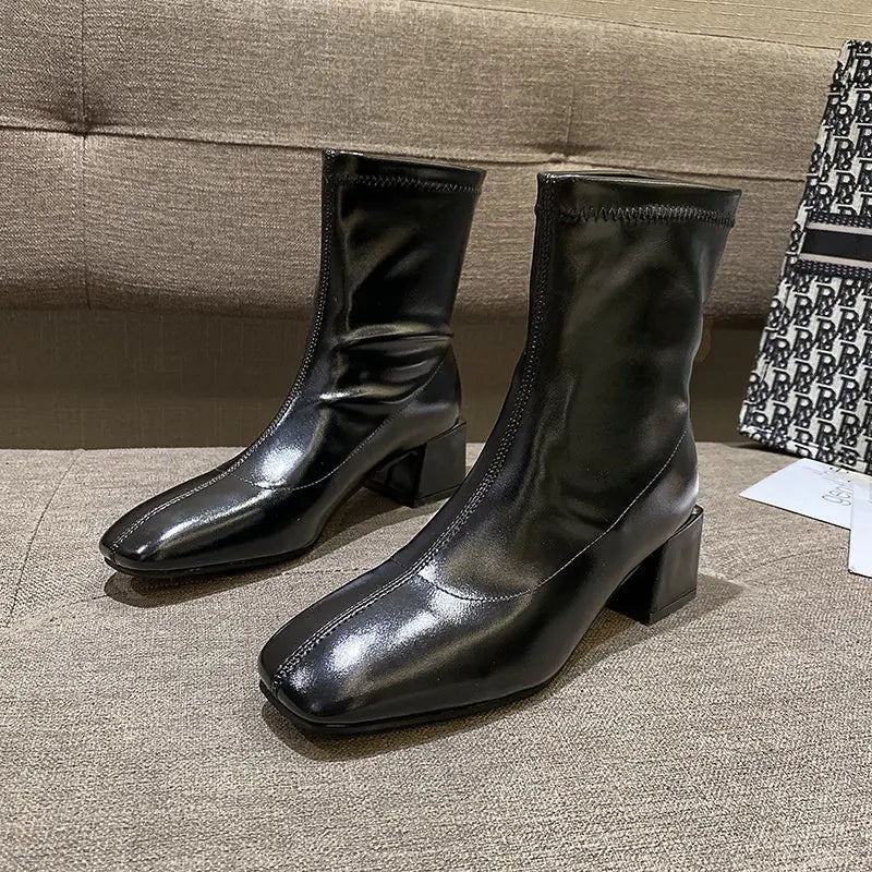 Botines Martin de mujer - Botines elegantes con tacón ancho