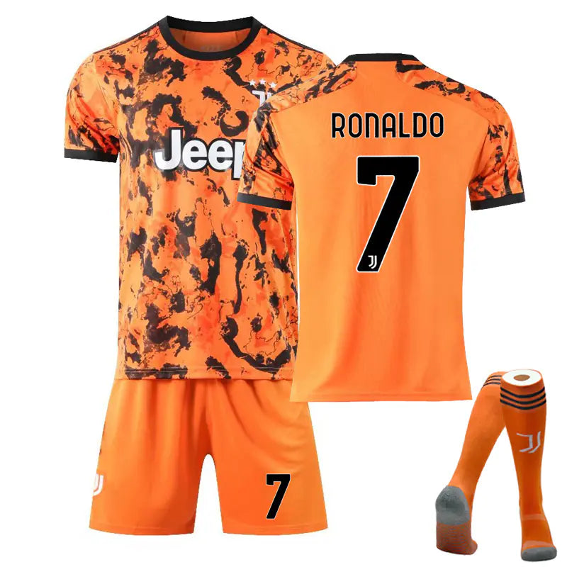 2021 Juventus Home Gold Jersey with Socks, Ronaldo 7