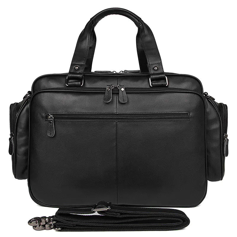 JMD Genuine Leather Men's Briefcase for 16-Inch Laptop