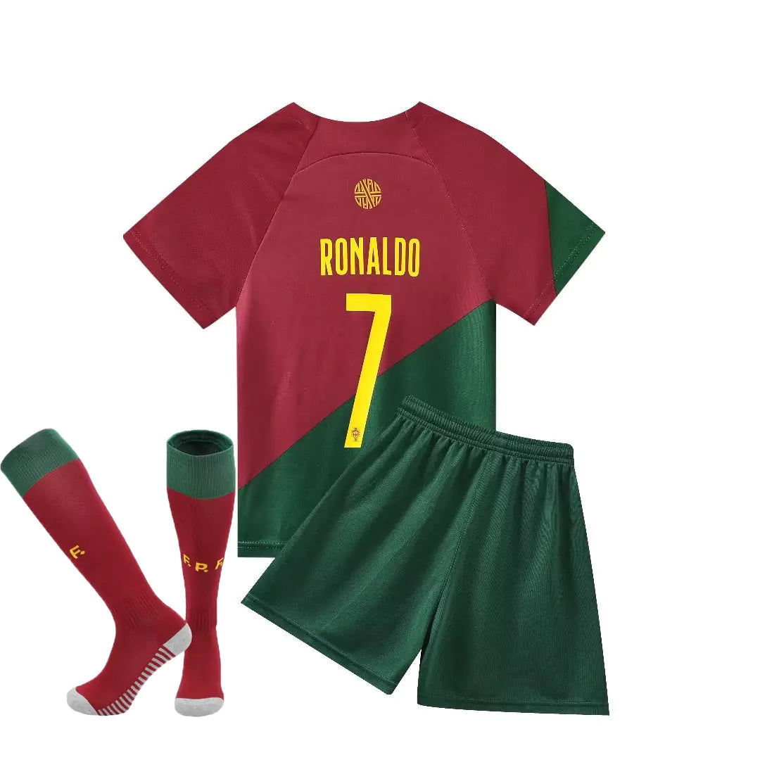 Portugal Home 22-23 Ronaldo #7 Soccer Jersey Set